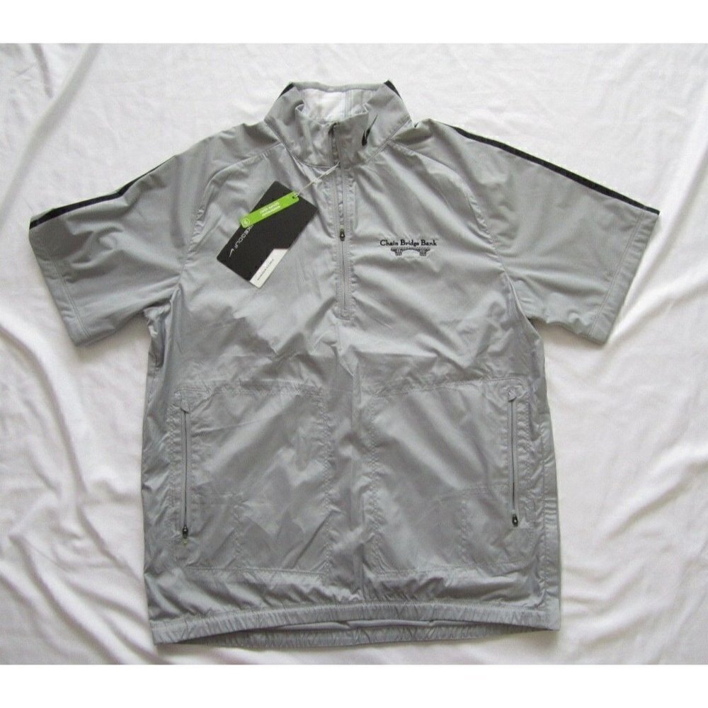 New Nike Golf Mclean Little League Chain Bridge Bank Short Sleeve Pullover Sz M